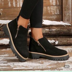 Black Suede Ankle Boots